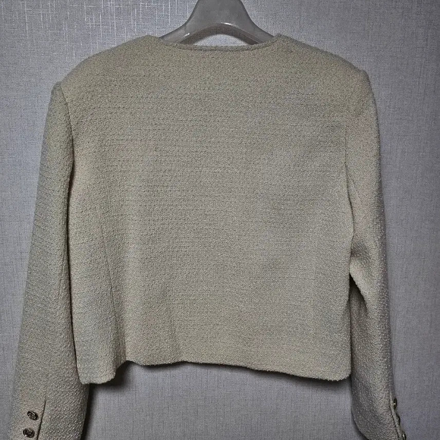 [BUNJANG] Oversized Tweed Jacket (Ivory) / 새거) 빅사이즈 트위드 자켓 아이보리색