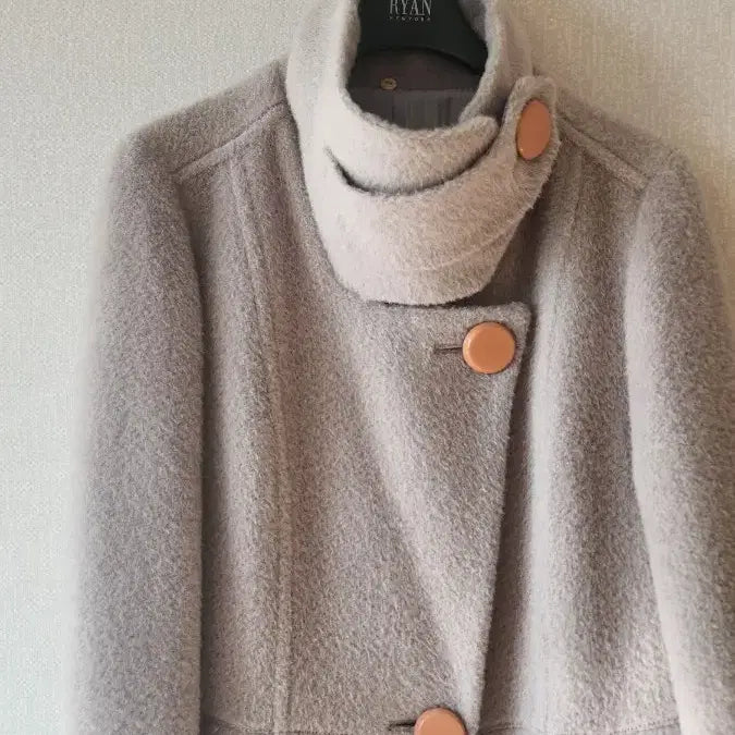 [BUNJANG] BNX Lavender Wool Coat / BNX 벨트 코트 라벤더 여리여리 자켓코트 모직코트 울코트