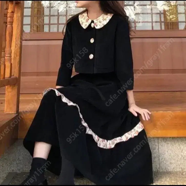 [BUNJANG] Darlings Studio SARA Two-Piece Set (Black) / (새상품)달링스튜디오 사라 투피스 블랙