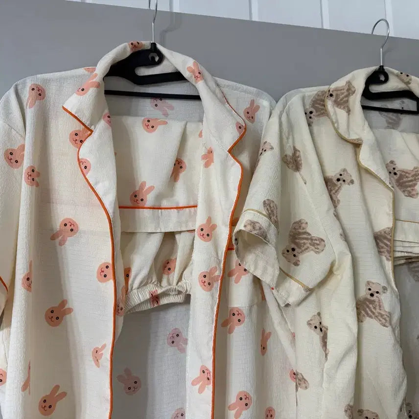 [SOLD OUT] 토끼/곰돌이 캐릭터 반팔 잠옷 세트