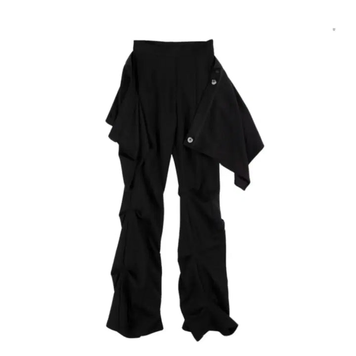 [BUNJANG] OOHOS Lab Over Tuck Pants Black M / 오호스 랩 오버 턱 팬츠 블랙 m