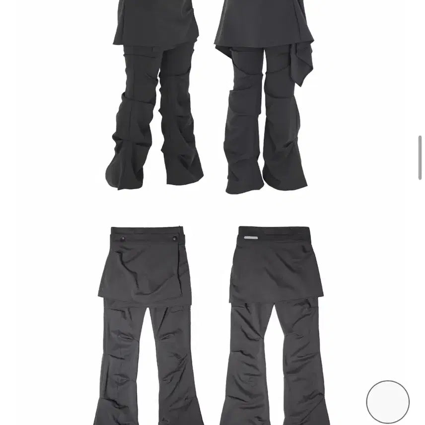 [BUNJANG] OOHOS Lab Over Tuck Pants Black M / 오호스 랩 오버 턱 팬츠 블랙 m