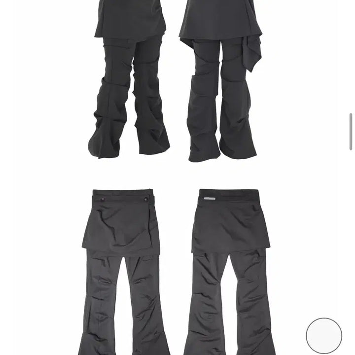 [BUNJANG] OOHOS Lab Over Tuck Pants Black M / 오호스 랩 오버 턱 팬츠 블랙 m