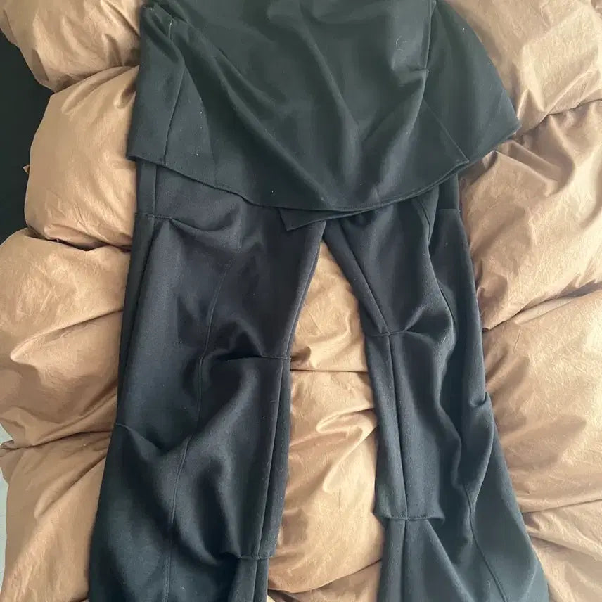 [BUNJANG] OOHOS Lab Over Tuck Pants Black M / 오호스 랩 오버 턱 팬츠 블랙 m