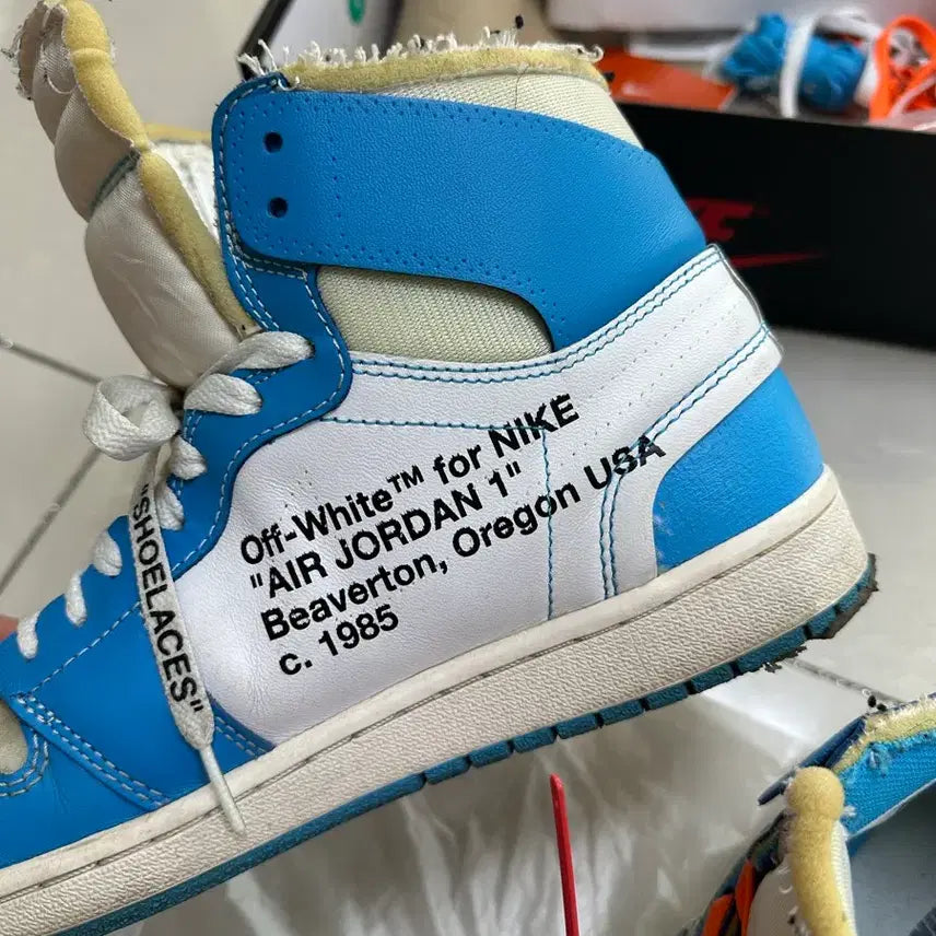 [BUNJANG] Nike Off-White Jordan UNC Sneakers (280) / 나이키 오프화이트 조던 unc (280)