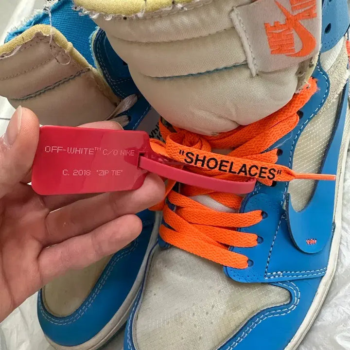 [BUNJANG] Nike Off-White Jordan UNC Sneakers (280) / 나이키 오프화이트 조던 unc (280)