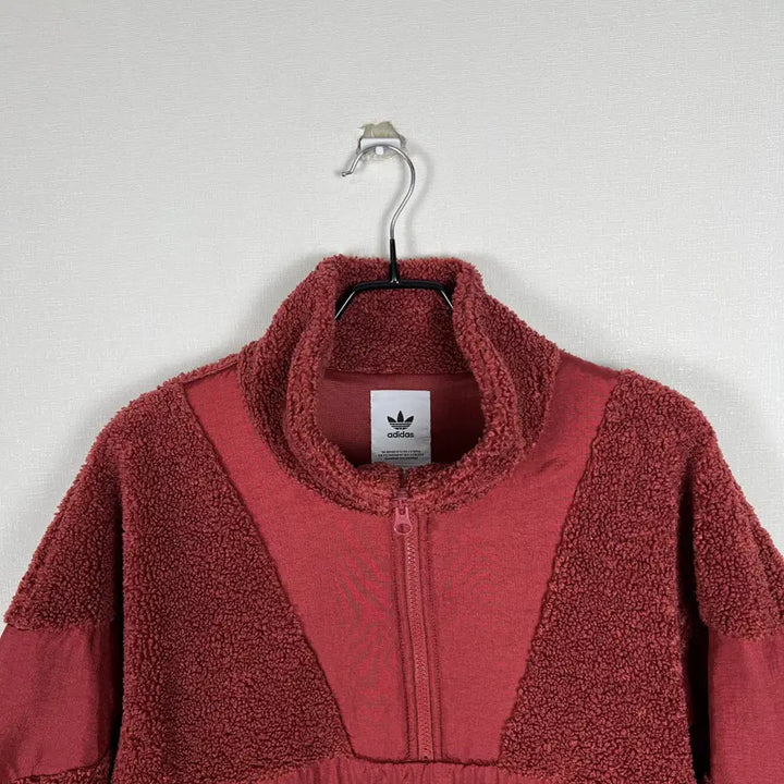[BUNJANG] Adidas Anorak Half-Zip Fleece Jacket Men's M / 아디다스/상태굿 뽀글이 아노락 점퍼 남M/라덴