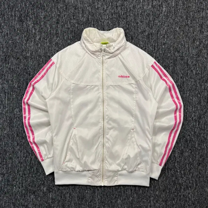 [SOLD OUT] 아디다스 핑크라인 화이트 바람막이 자켓