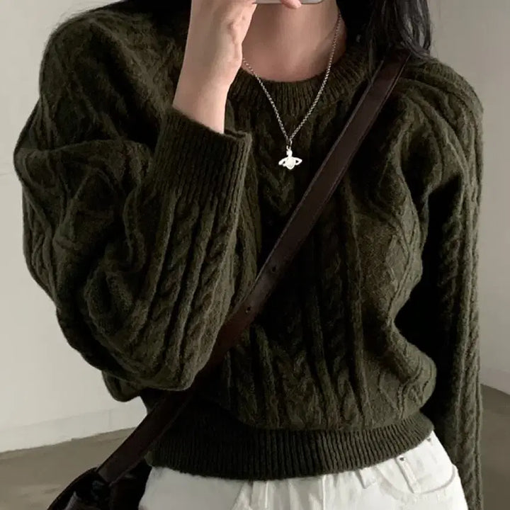 [BUNJANG] Kaki Knit / 카키 니트