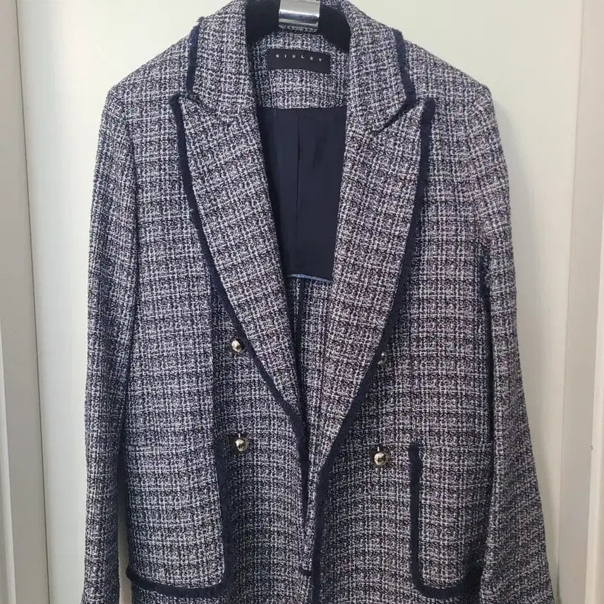 [BUNJANG] Sisley Tweed Double Button Jacket / 시슬리 트위드 더블 버튼 자켓