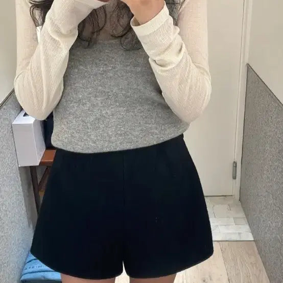 [BUNJANG] Tanat Long Sleeve Bustier Knit Top / 원가12 타낫 롱슬리브 뷔스티에 니트 스무스무드 베스트 포에토