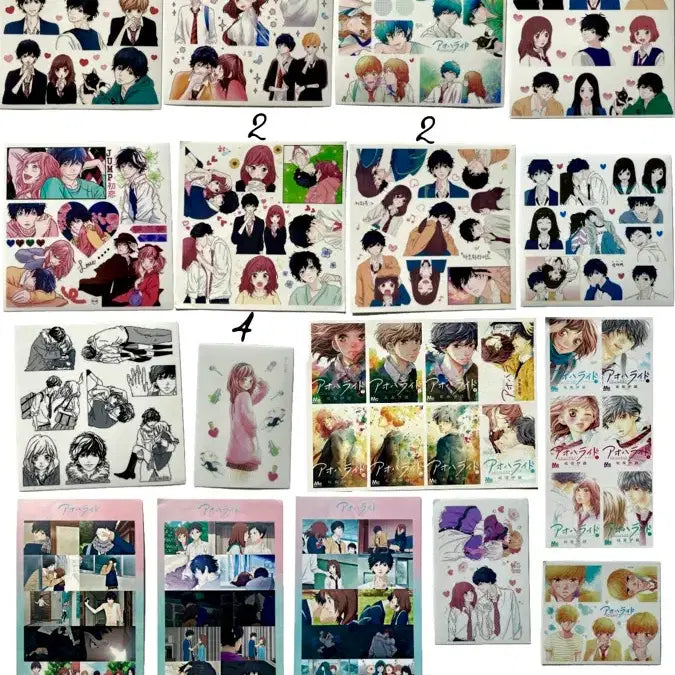 [BUNJANG] Ao Haru Ride Anime Stationery Set / 아오하라이드 애니인스 | 애니인컷 | 인믹 | 고전문구 | 다꾸 스티커