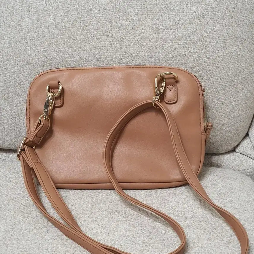 [BUNJANG] Pink Corduroy Crossbody Bag / 핑크 코듀로이 뽀글이 크로스백