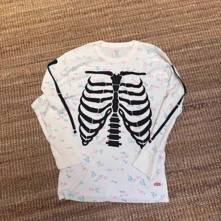 [BUNJANG] Supreme Hanes Flower Thermal Bond T-Shirt / (S~XL/해외/스탁) 슈프림 hanes 플라워 써멀 본즈 티셔츠