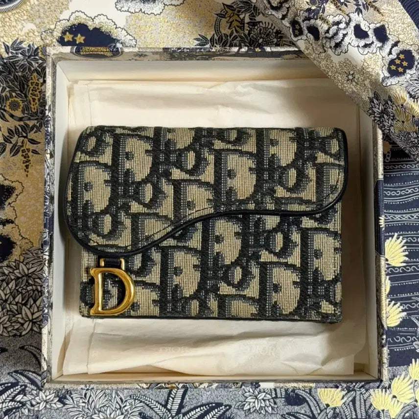 [BUNJANG] Dior Oblique Saddle Pocket Card Holder Holiday Full Package / DIOR 디올 오블리크 새들 포켓 카드 지갑 홀리데이 풀박스