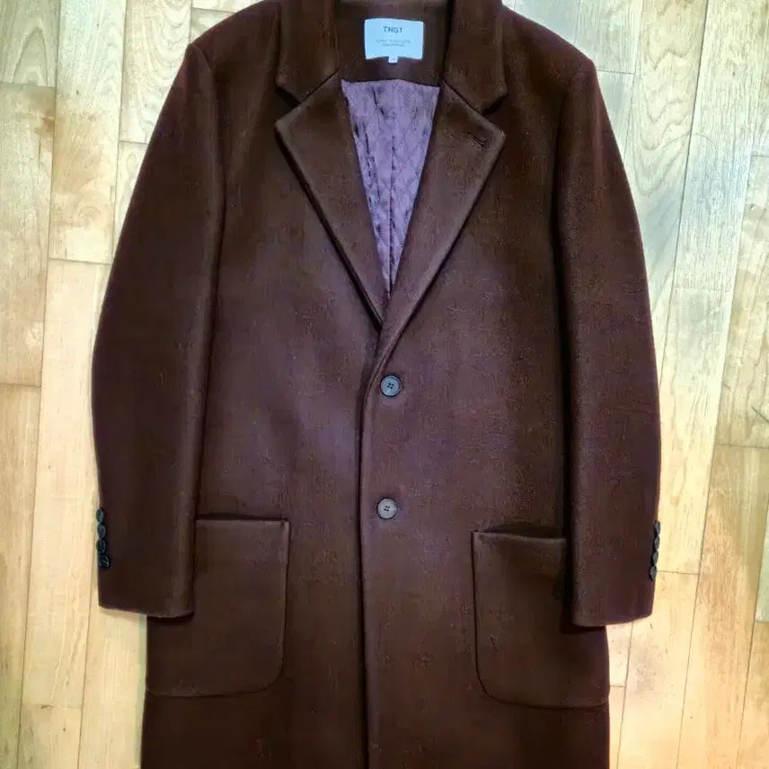 [BUNJANG] TNGT Burgundy Wool Coat 105 / TNGT 울 코트 버건디 105