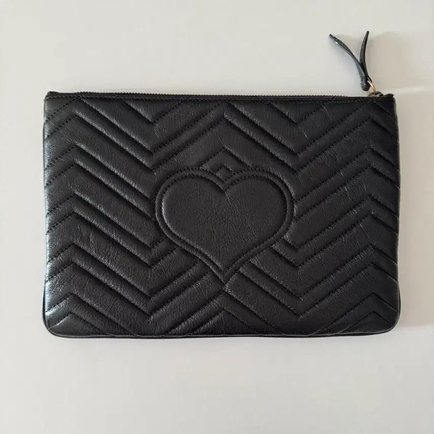 [BUNJANG] Gucci Marmont Black Leather Pouch / 구찌 마몬트 블랙 레더 파우치