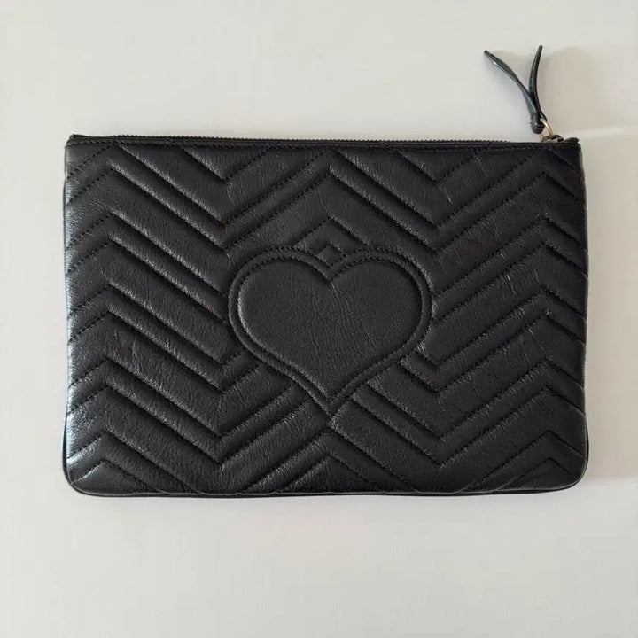 [BUNJANG] Gucci Marmont Black Leather Pouch / 구찌 마몬트 블랙 레더 파우치