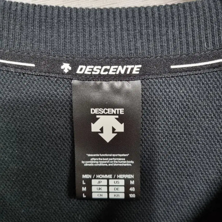 [BUNJANG] Descente Men's Crewneck Sweatshirt / 데상트 쭈리맨투맨 남자Lㅡ0107