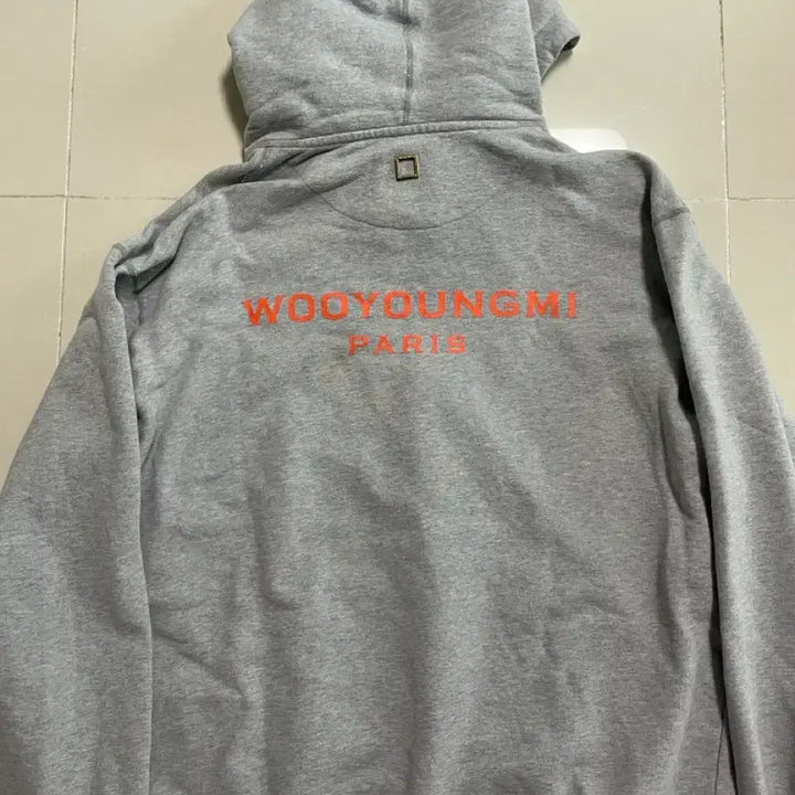 [BUNJANG] Wooyoungmi Back Logo Hoodie Gray / 우영미 백로고 후드 그레이