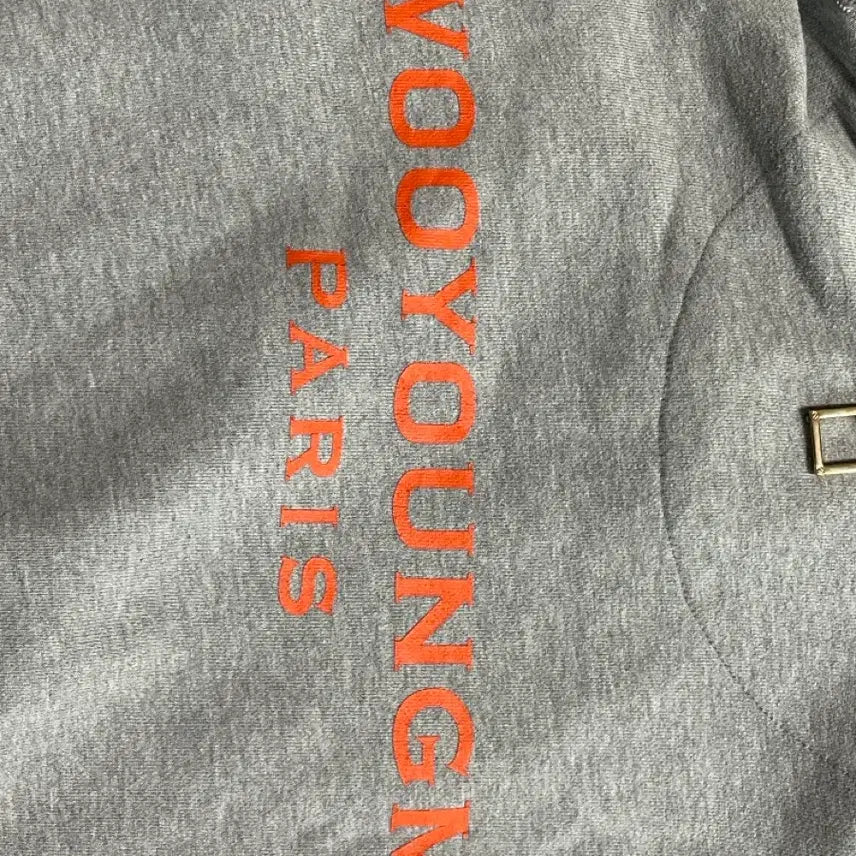 [BUNJANG] Wooyoungmi Back Logo Hoodie Gray / 우영미 백로고 후드 그레이