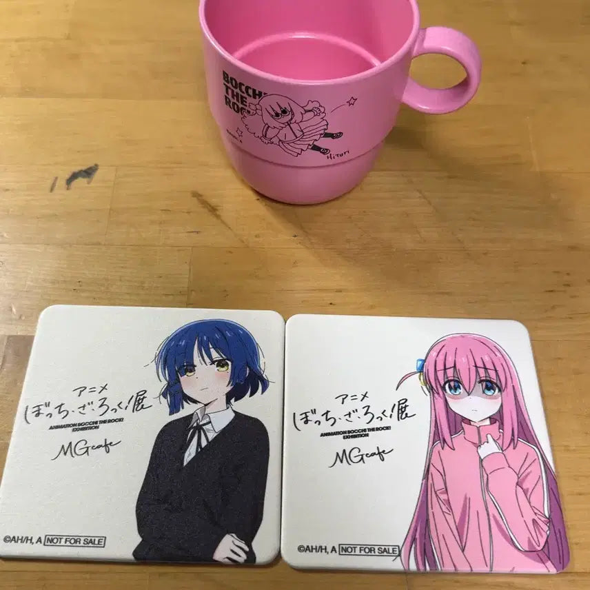 [BUNJANG] Bocchi the Rock! Mug + Unreleased Coaster Set / 봇치 더 락 팝업스토어 플라스틱 머그컵 + 미판매 코스터 2종