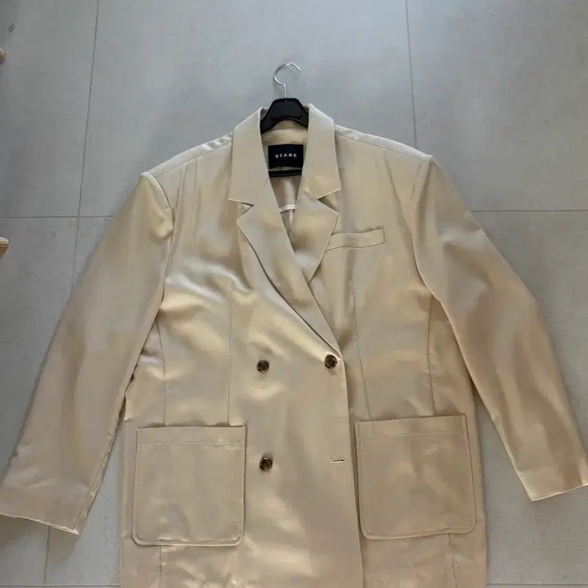 [BUNJANG] STAGE Beige Blazer Jacket / STAGE 베이지 블레이저 자켓 F