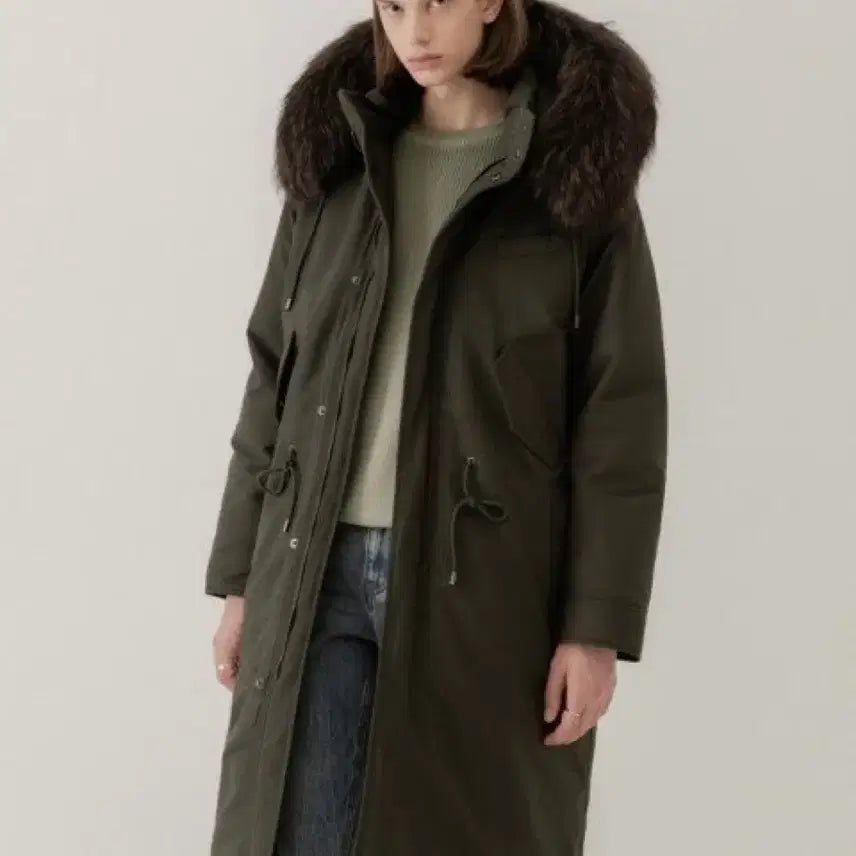 [BUNJANG] Drawfit Khaki Goose Down Parka / 드로우핏 야상형 구스다운 파카 (카키)