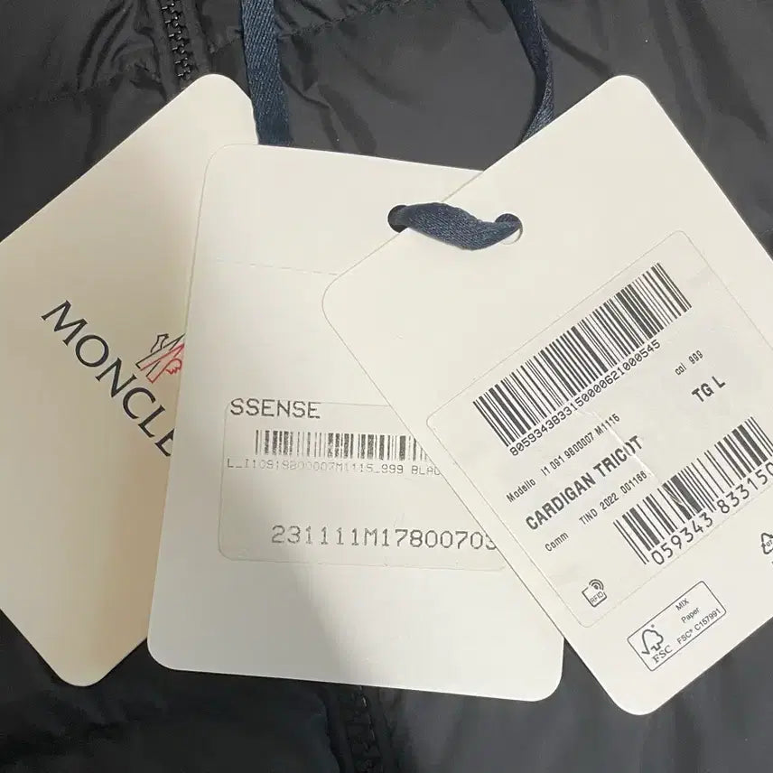 [BUNJANG] Moncler Knit Padded Jacket Black L / 몽클레어 니트 패딩 블랙 L