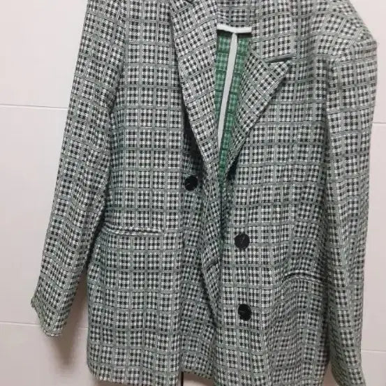 [BUNJANG] Unisex Check Blazer / 힙한 존잘남한테  인스타 아이디  이거입고 따임 체크 블레이저