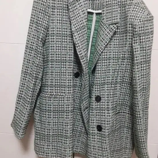 [BUNJANG] Unisex Check Blazer / 힙한 존잘남한테  인스타 아이디  이거입고 따임 체크 블레이저