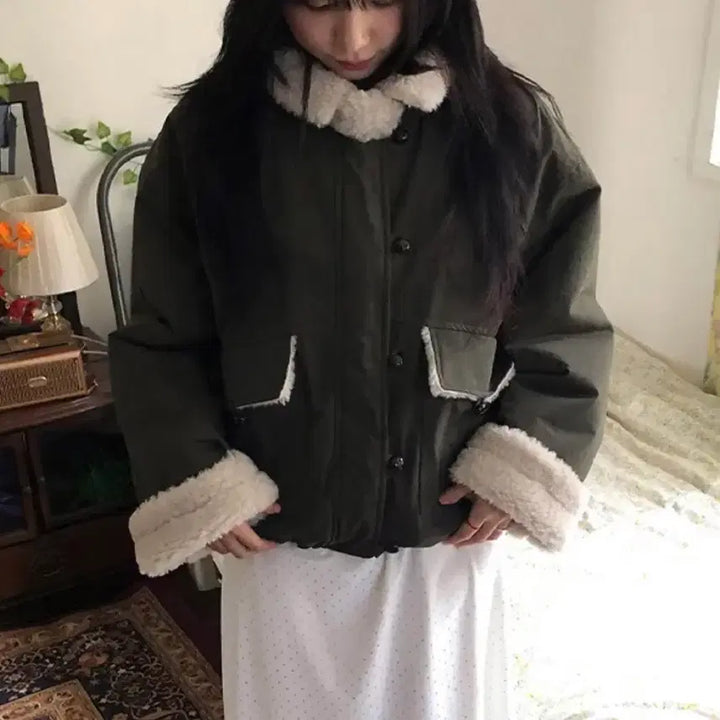 [SOLD OUT] 퍼 점퍼 여성 아우터 겨울 자켓 뽀글이 점퍼 무스탕