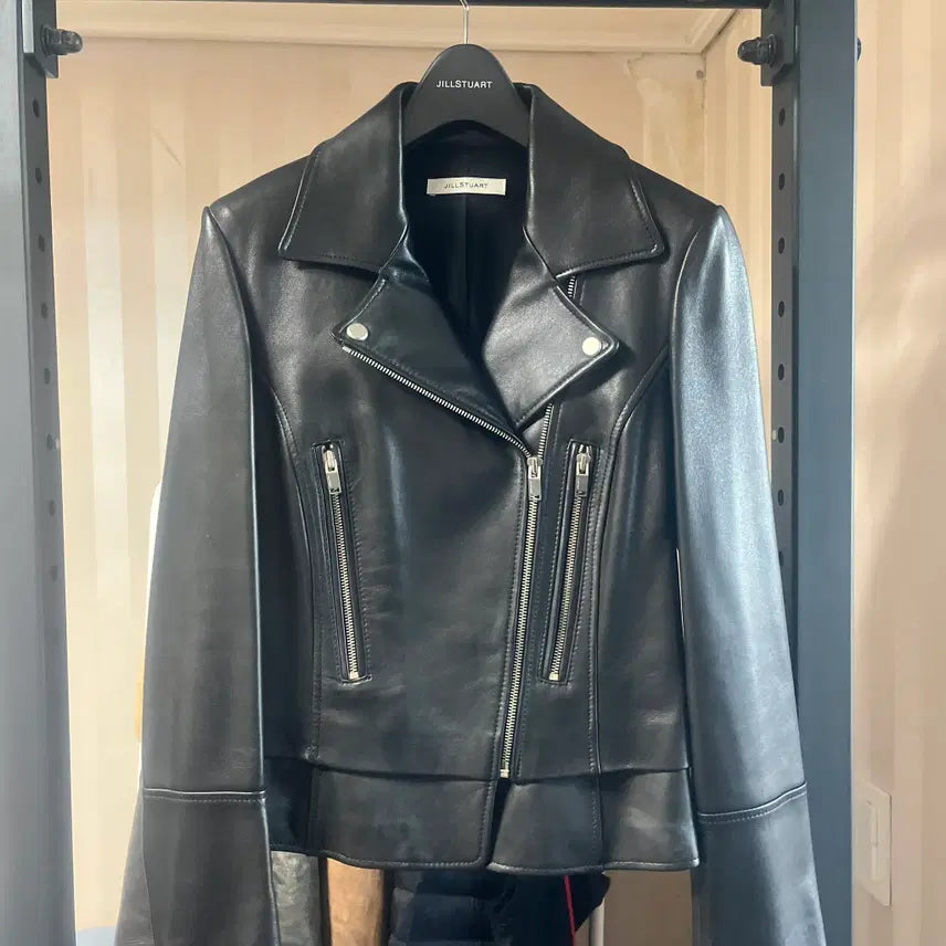 [BUNJANG] Jill Stuart Women's Lambskin Leather Jacket / 질스튜어트 여성 램스킨 가죽자켓 팝니다.