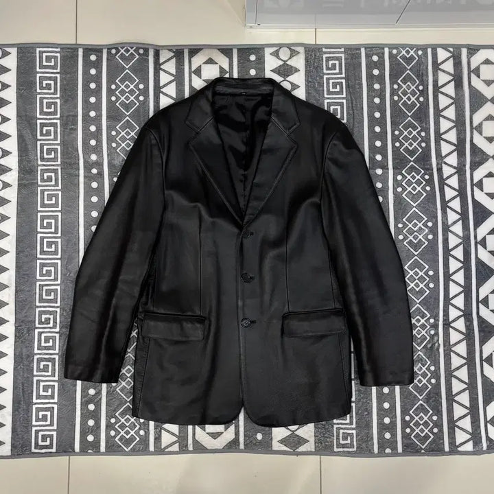 [BUNJANG] Leather Jacket XL-2XL / 블랙 레더 소가죽 자켓 XL-2XL(nr86 라이더 블레이저