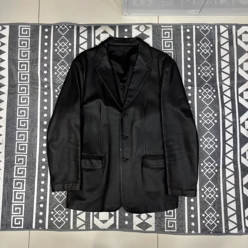 [BUNJANG] Leather Jacket XL-2XL / 블랙 레더 소가죽 자켓 XL-2XL(nr86 라이더 블레이저