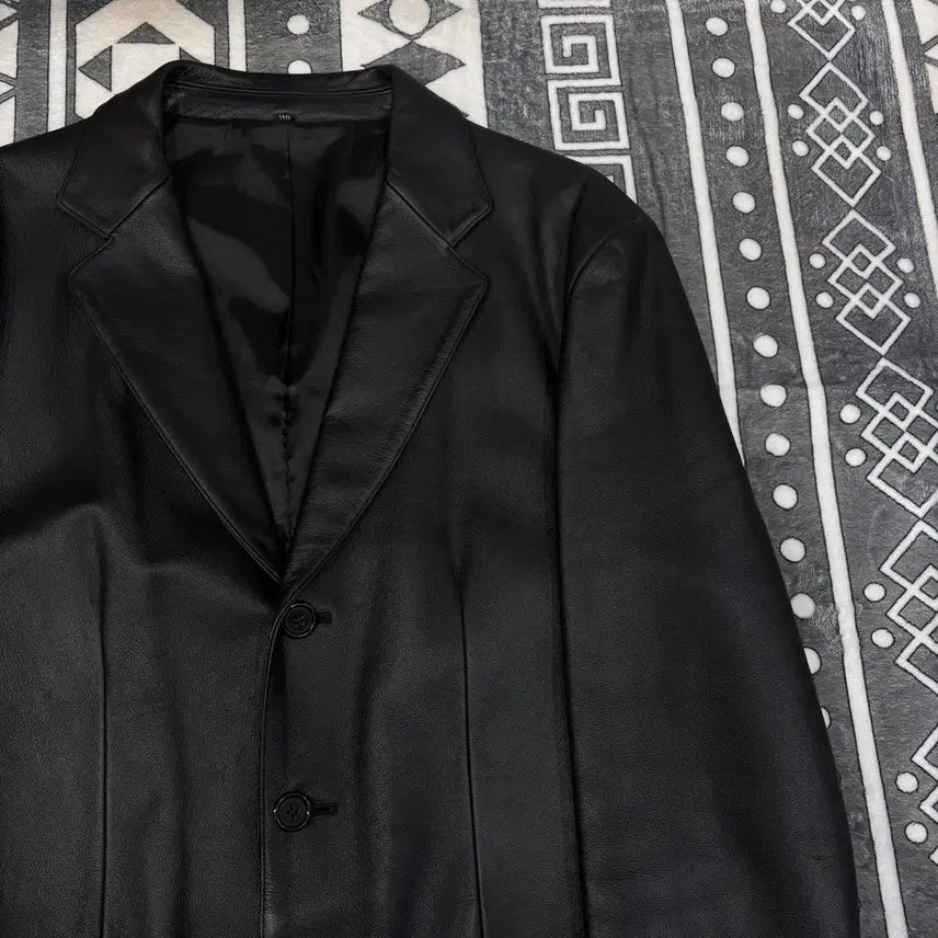 [BUNJANG] Leather Jacket XL-2XL / 블랙 레더 소가죽 자켓 XL-2XL(nr86 라이더 블레이저