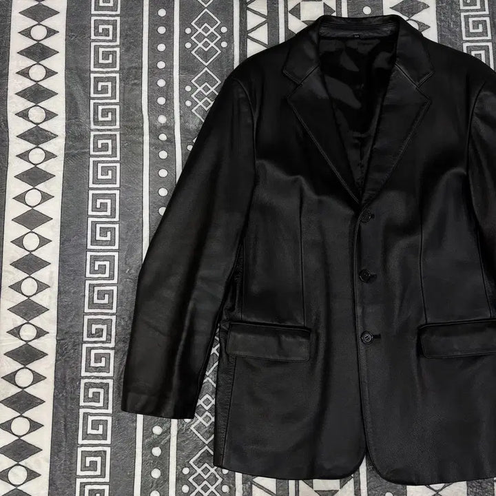 [BUNJANG] Leather Jacket XL-2XL / 블랙 레더 소가죽 자켓 XL-2XL(nr86 라이더 블레이저