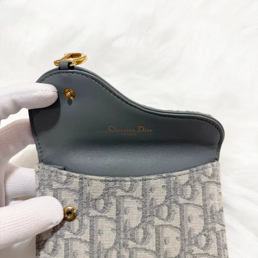 [BUNJANG] Dior Oblique Saddle Zip Card Wallet / [정품] 디올 오블리크 새들 지퍼 카드지갑