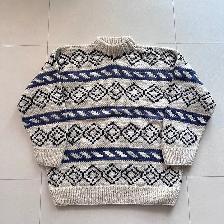 [BUNJANG] La Paz Ecuadorian Heavy Wool Aztec Knit Sweater / 90s La Paz 에콰도르산 헤비 울 에스닉 아즈텍 니트 스웨터