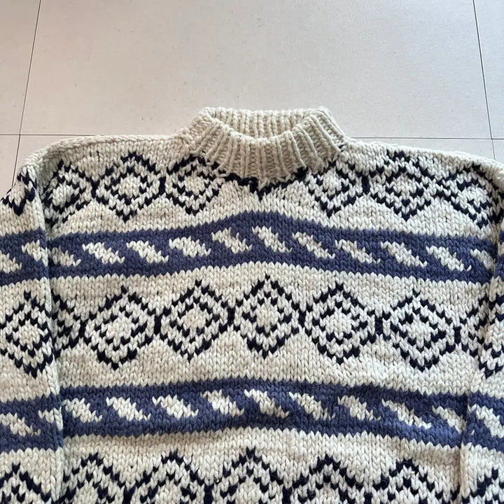 [BUNJANG] La Paz Ecuadorian Heavy Wool Aztec Knit Sweater / 90s La Paz 에콰도르산 헤비 울 에스닉 아즈텍 니트 스웨터