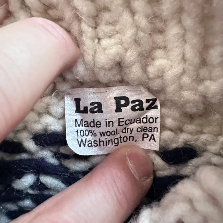 [BUNJANG] La Paz Ecuadorian Heavy Wool Aztec Knit Sweater / 90s La Paz 에콰도르산 헤비 울 에스닉 아즈텍 니트 스웨터
