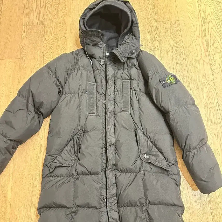 [BUNJANG] Stone Island Long Hooded Padded Jacket / 스톤아일랜드 롱후드패딩