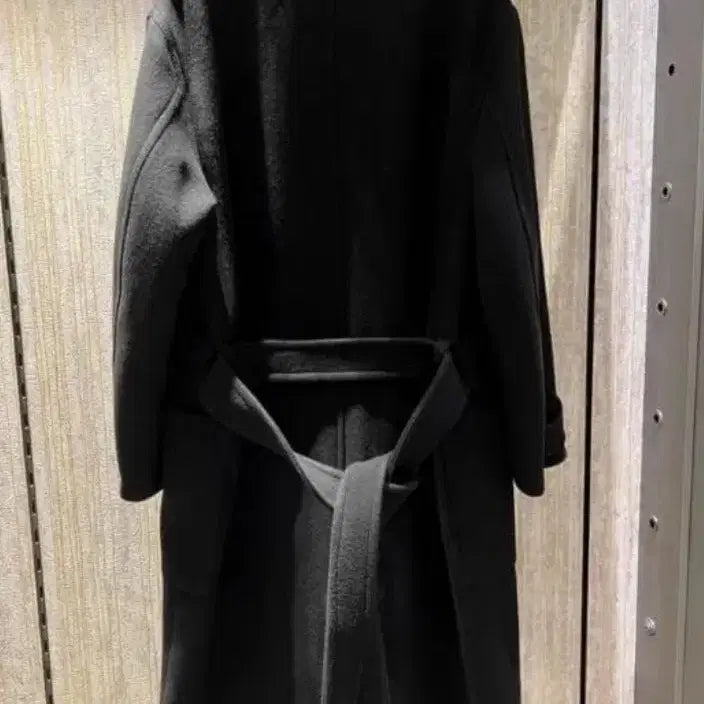 [BUNJANG] Black Long Coat / 코트 검정 긴 원형