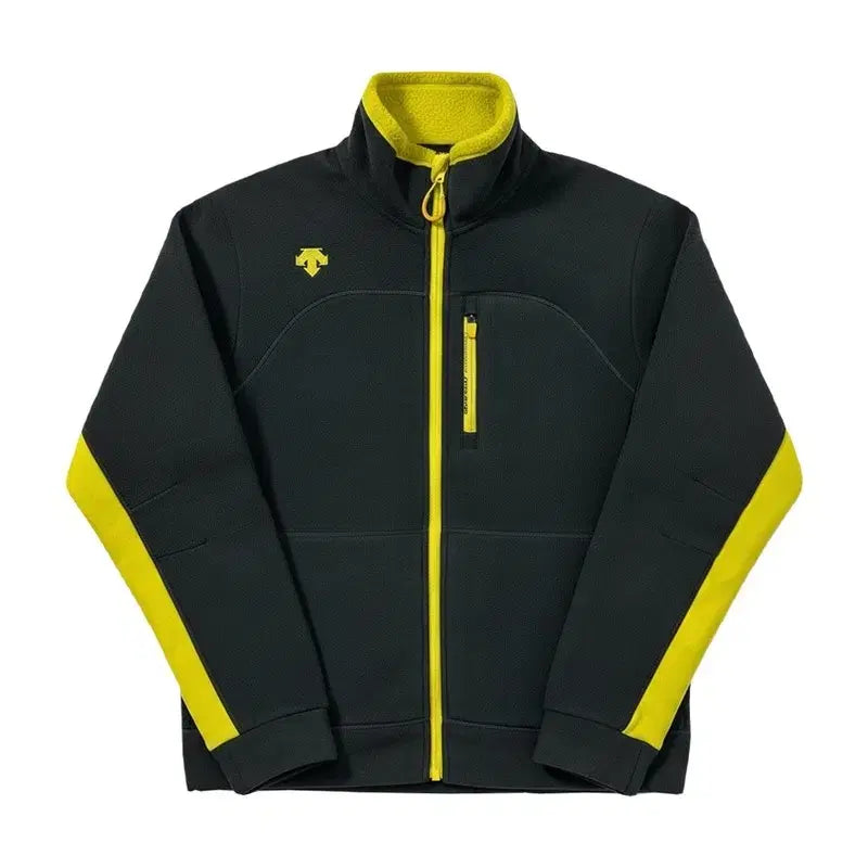 [BUNJANG] Descente Fleece Jacket Black Yellow / [L/95~105] 데상트 후리스 자켓 블랙옐로우