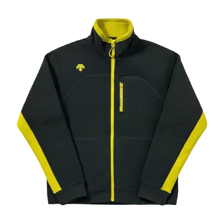 [BUNJANG] Descente Fleece Jacket Black Yellow / [L/95~105] 데상트 후리스 자켓 블랙옐로우