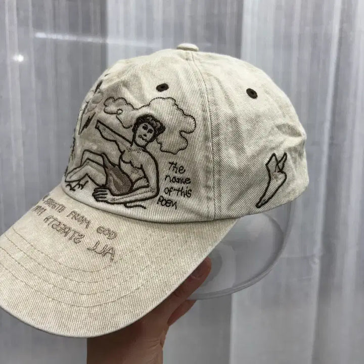 [BUNJANG] Wacky Willy Two-Tone Graphic Ball Cap / 와키윌리 투톤 그래픽 볼캡 모자