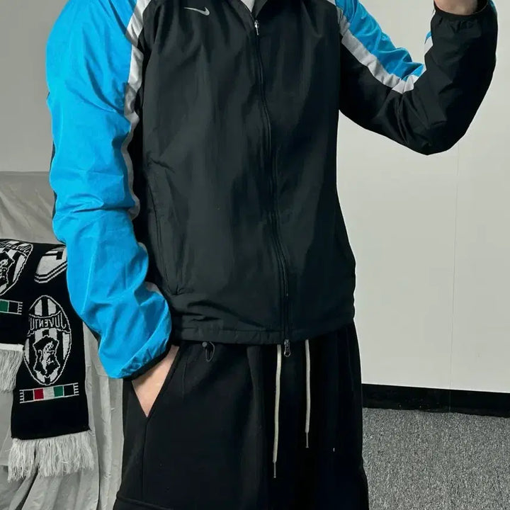 [BUNJANG] Nike Sky Blue Windbreaker Jacket / 나이키 스카이블루 바람막이 자켓