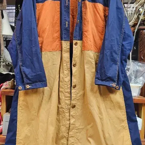 [BUNJANG] Studio Tomboy Color Block Long Coat / 스튜디오 톰보이 배색 롱 코트