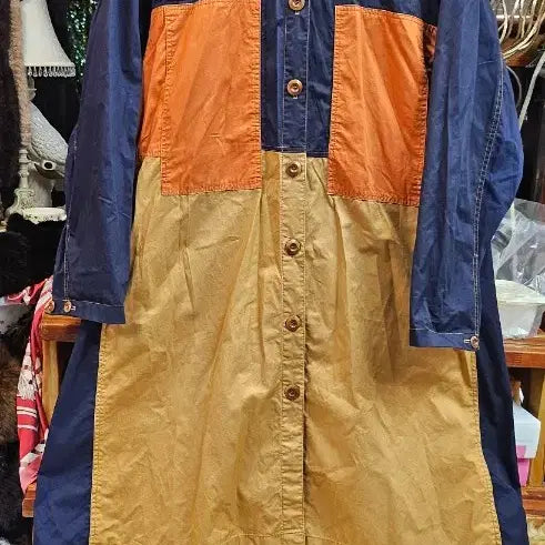 [BUNJANG] Studio Tomboy Color Block Long Coat / 스튜디오 톰보이 배색 롱 코트