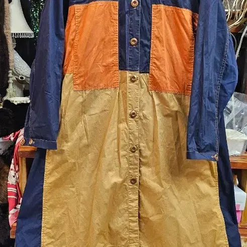 [BUNJANG] Studio Tomboy Color Block Long Coat / 스튜디오 톰보이 배색 롱 코트